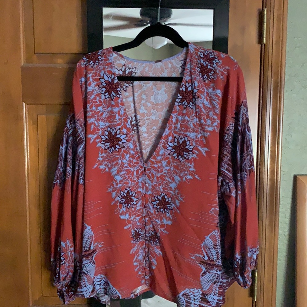 Free People flowy multicolored top